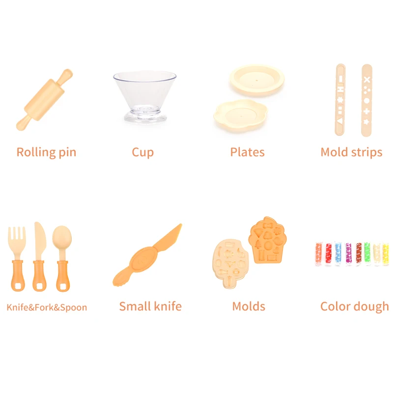 simulation DIY ice cream machine toy toddlers creative art plasticine set 12 colors moulding clay play dough