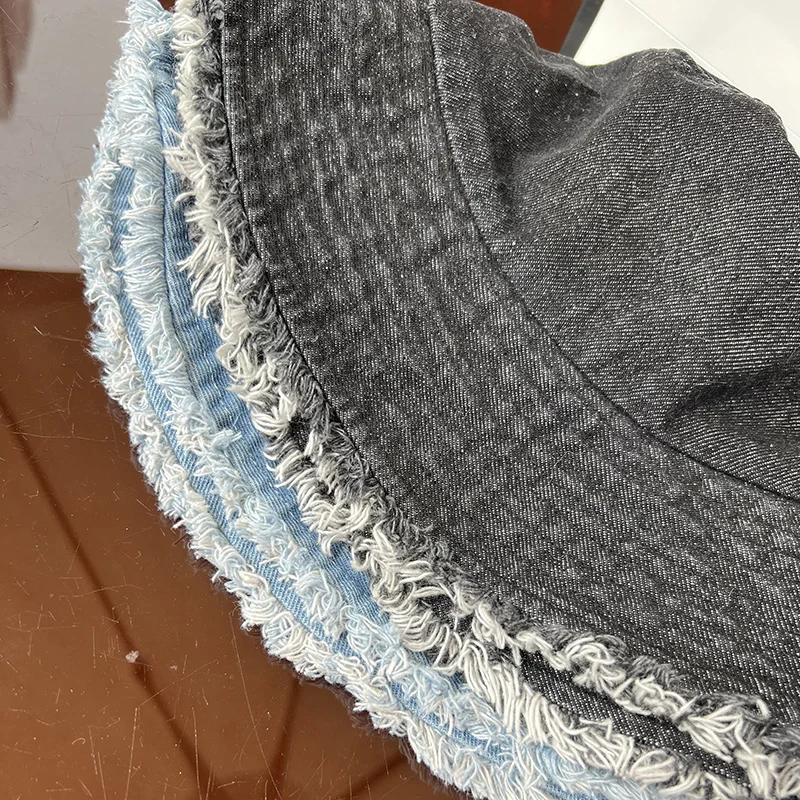 Vintage washes Denim bucket cap hip hop sun hats manufacture fisherman bucket Jeans hats
