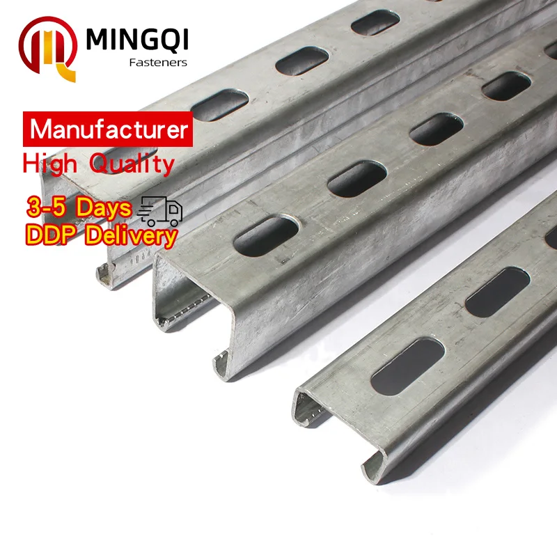 Customized Seismic Bracket Steel Channel Price Perforated Galvanized Steel Double C Channel