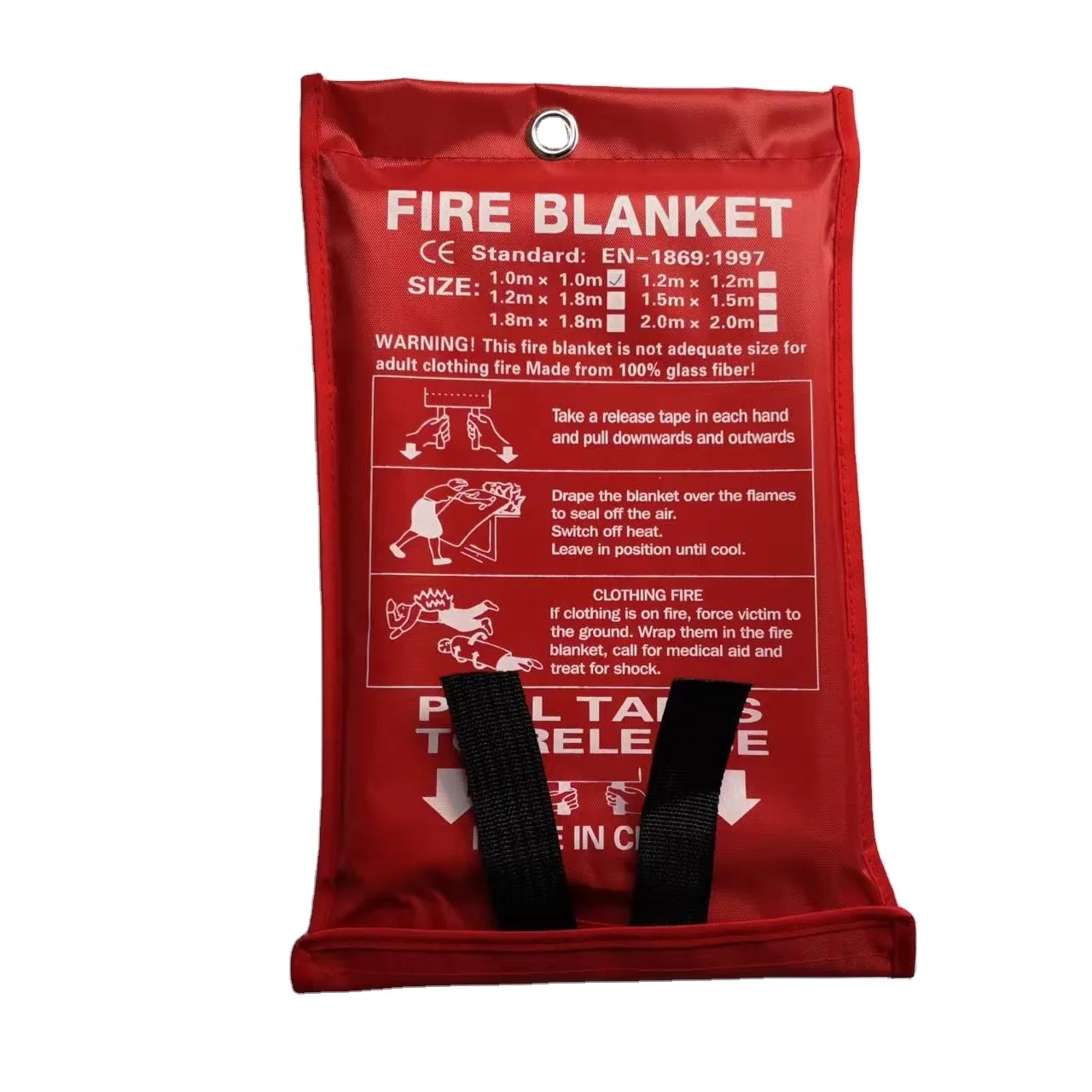 Custom China Factory Firefighting Emergency Safety Anti Fire Blanket en1869 fire blanket for kitchen home