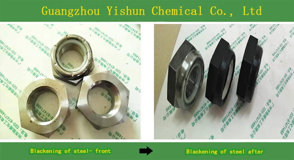 Environmental protection type iron and steel surface shiny black agent
