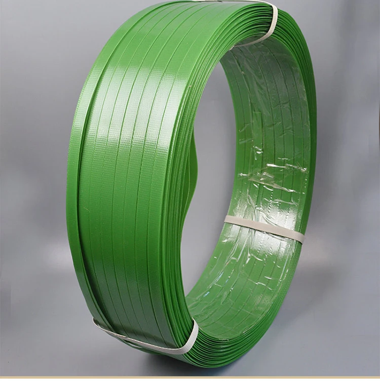 High strength PET strap belt  green embossed pallet packing