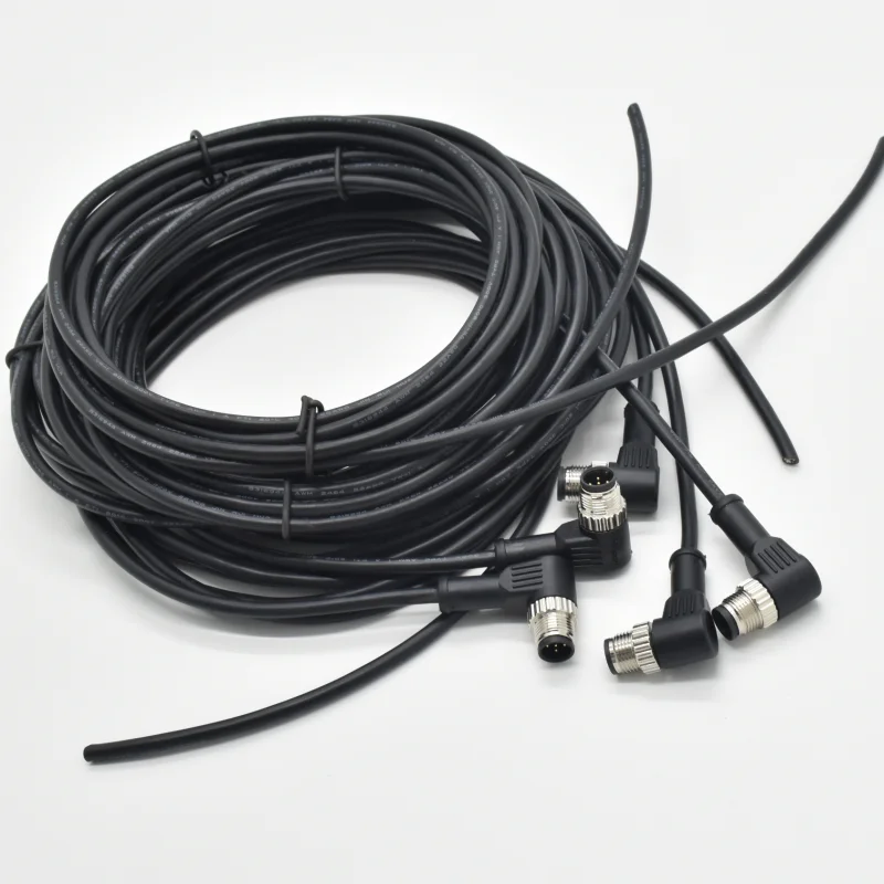 Водонепроницаемый Угловой штекер 5 pin M12 штекер сварочный кабель Разъем