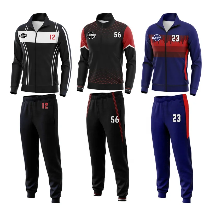 Custom Zipper joggers men tracksuit Professional Football winter tracksuits for women Velour sport tracksuit for men