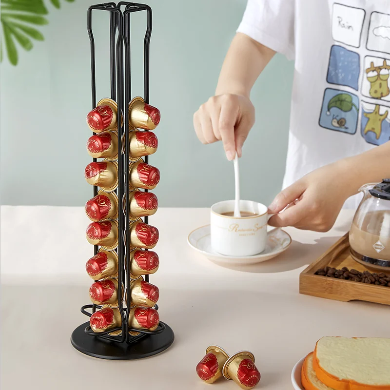 Горячая Распродажа, держатель капсул nespresso, вращающаяся стойка для капсул и держатель для капсул кофе, держатель для кофейных капсул