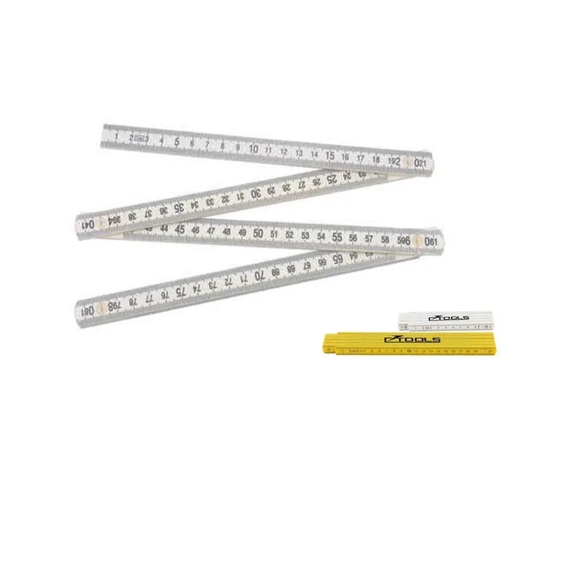 Hot selling  2m ten fold carpenter drawing angle ruler plastic metric scale multifunctional folding ruler