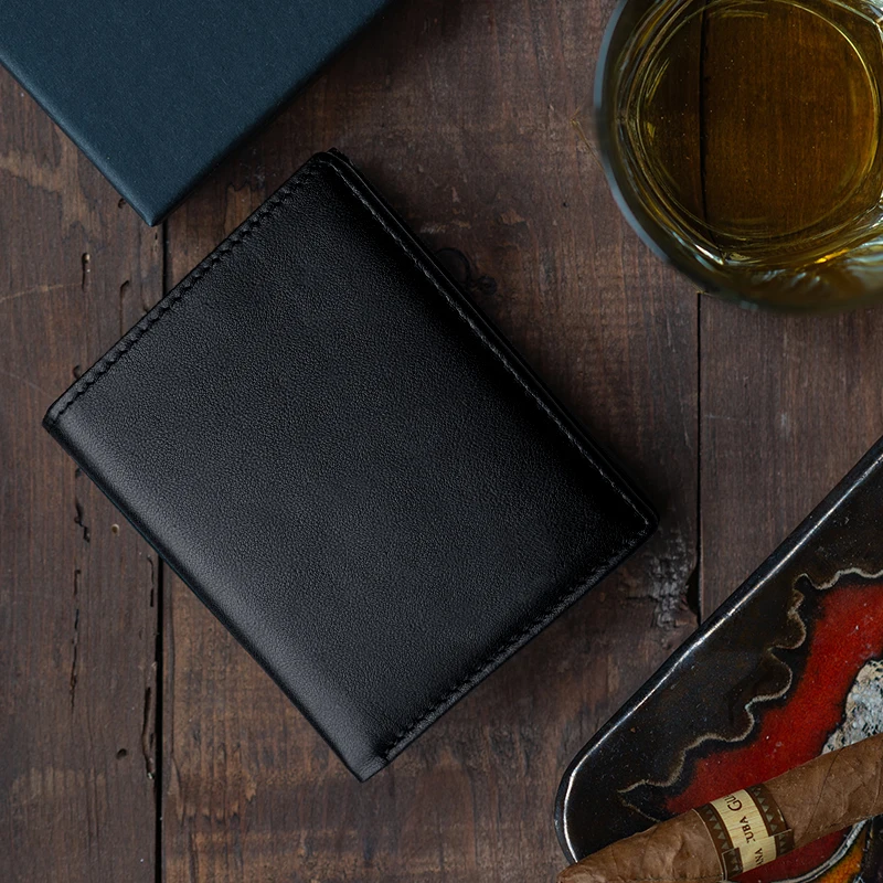 Genuine Leather Purse Manufacture Custom Logo Leather Wallets Luxury Purse