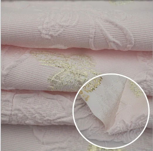 
New luxury Butterfly 100% polyester woven jacquard printed silk fabric 