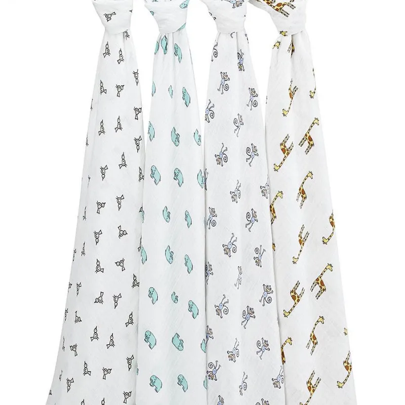 Baby muslin / muselina Swaddle Blankets Infant Soft Silky Bamboo Cotton Swaddle Wrap Unisex Muslin Receiving Blanket for Newborn