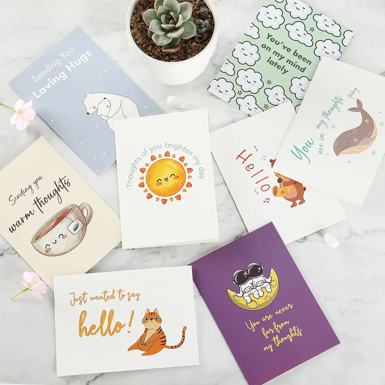 Cute cartoon patterns customized printing business Invitation Birthday party greeting card custom Blank card