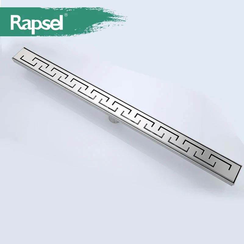 Insert Floor Shower Drain SUS 304 Stainless Steel Long Linear Shower Grate Floor Drain For Bathroom