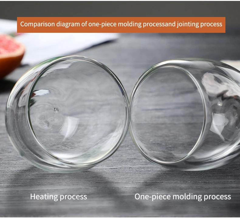 eco-friendly insulated reusable coffee glass mug double wall mug clear mug glass