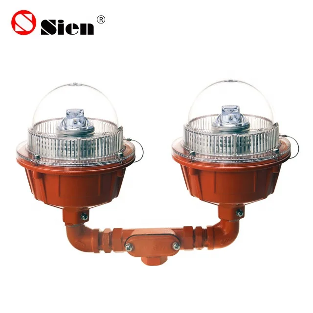 Double Obstacle Light Ls810d Low Intensity Dual Aviation Light For Tower Obstacle Lamp For Telecommunications Tower