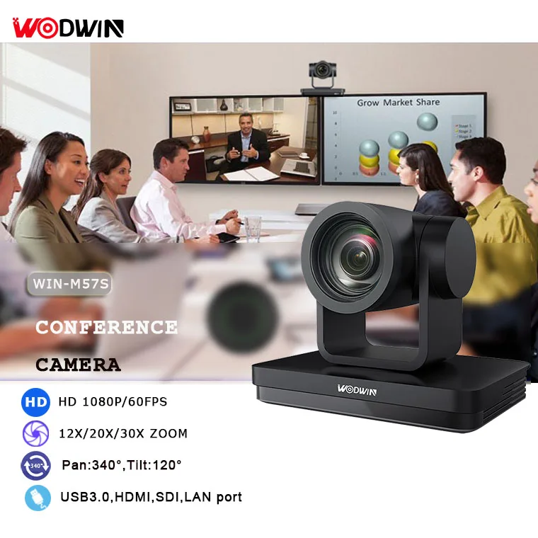 Professional Smart Pan 340 Tilt 120 degree NDI HX POE Live Streaming Camera HD SDI PTZ Broadcast Camera