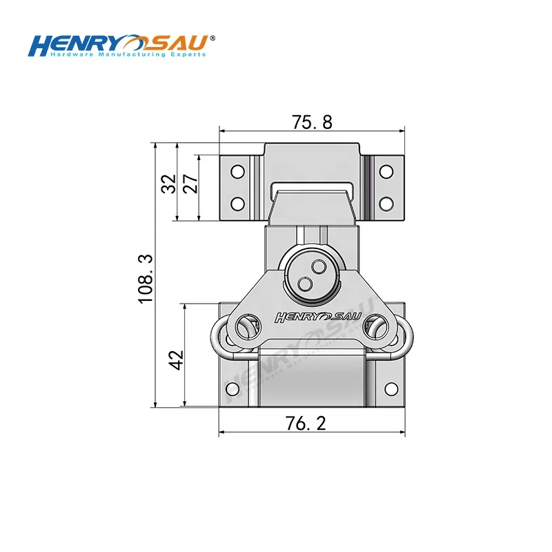 Wood Case Toggle Locking Clasp Lock Toolbox Chest Trunk Flight Case Rotary Draw Toggle Latch