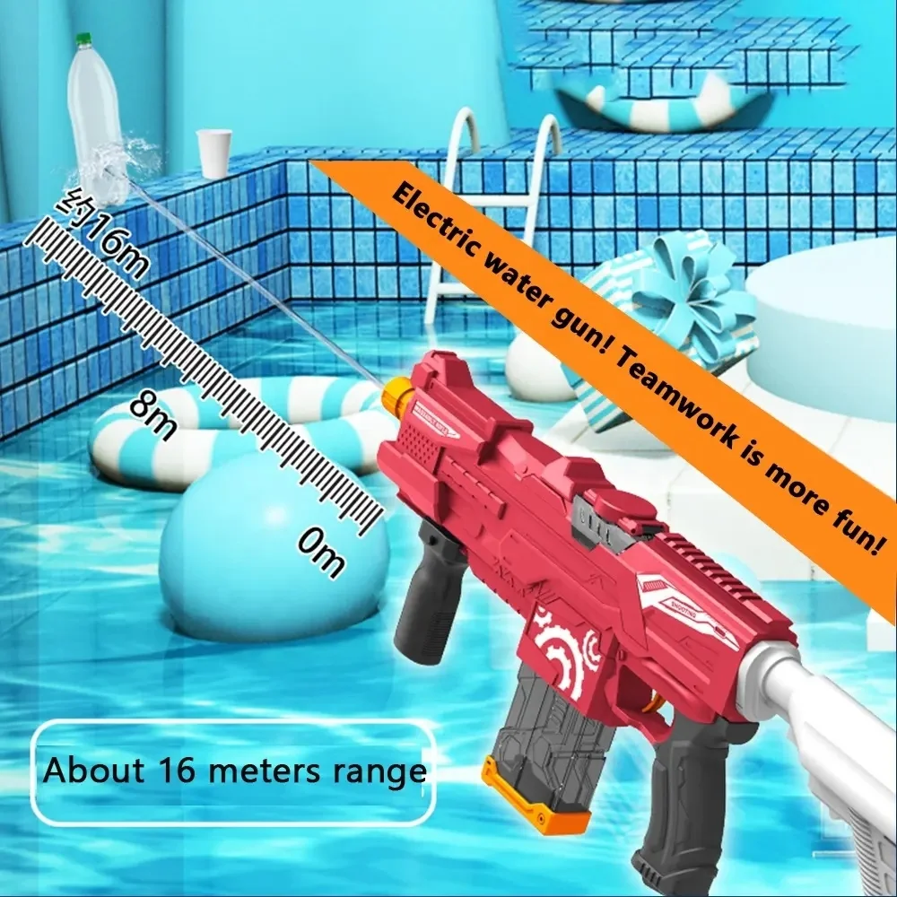 Summer Water Shooting Automatic Pumping Water Gun Electric Big Water Gun