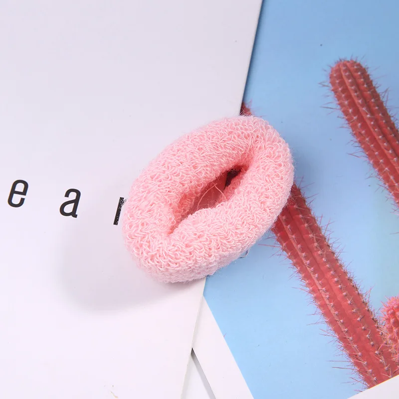 classic candy color high stretch large elastic girls disposable tie hair bands bulk  towel scrunchies Rubber Bands