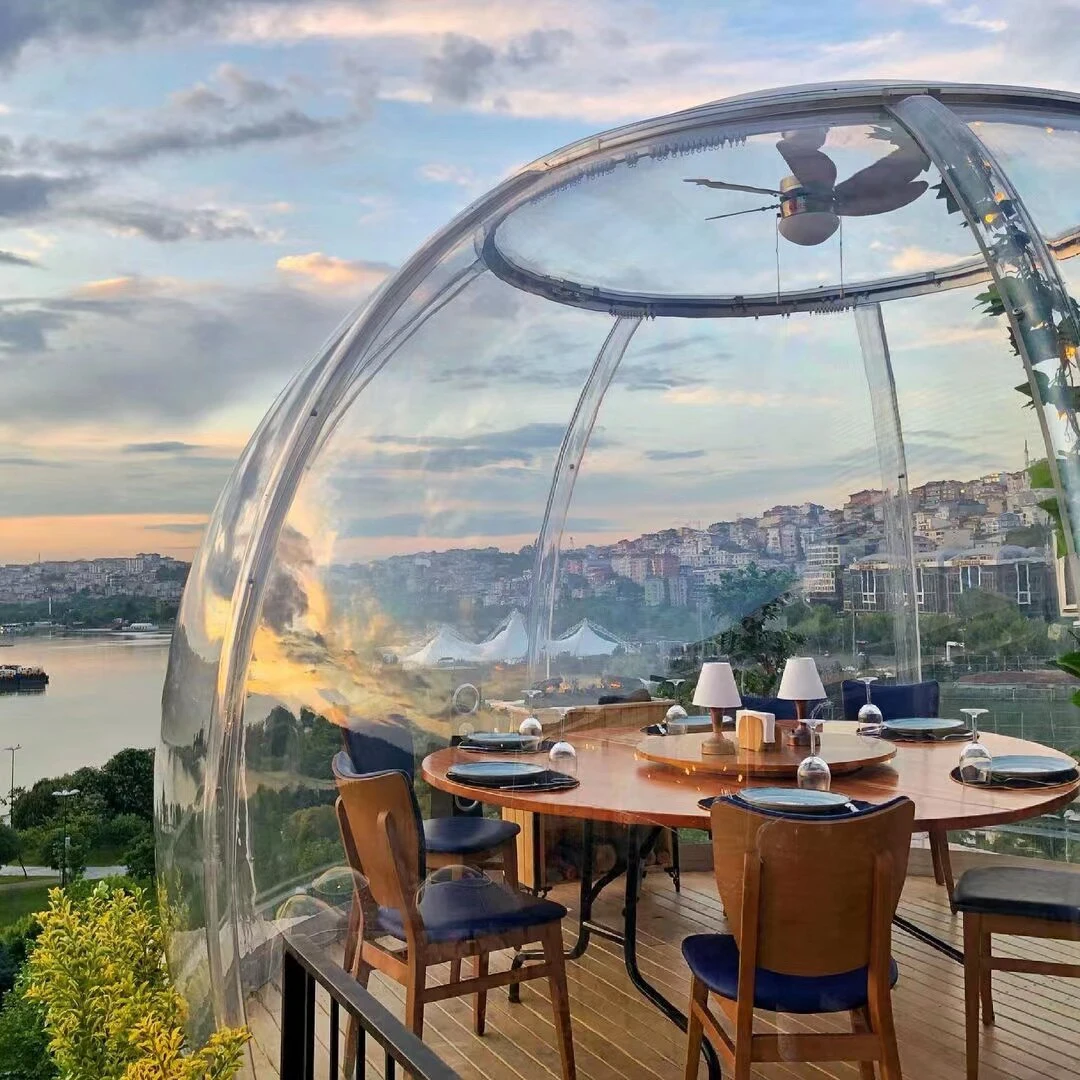 Full House Outdoor New Polycarbonate Glamping Aluminium Exhibition Tents Balloon Bubble House Event