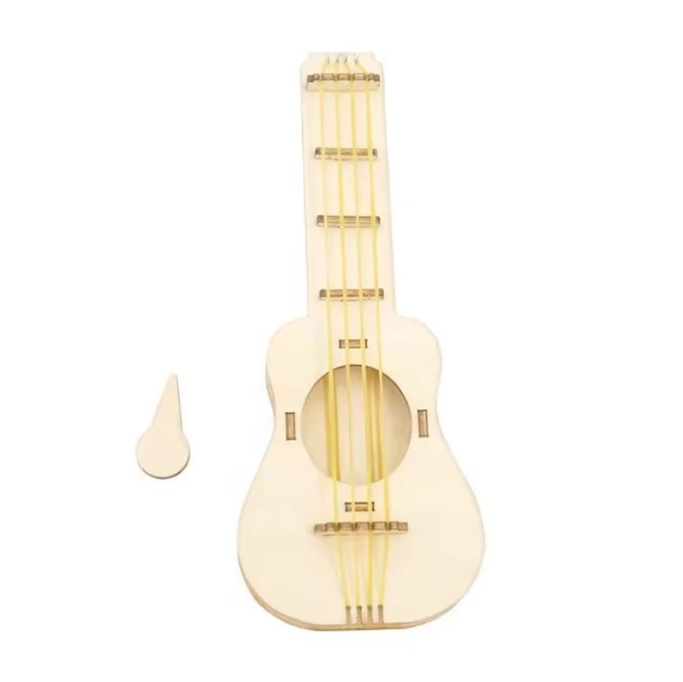 Rubber Band Guitar DIY toys Wooden Puzzle Model Building Block School Science Project Kits Assembly Toy Gift for Children