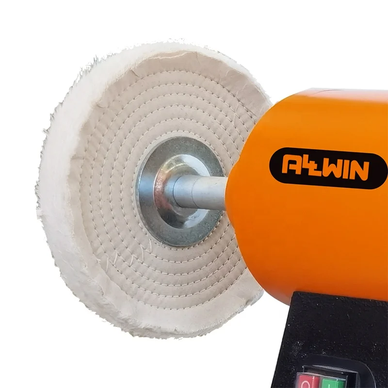 Durable extra long shaft wood metal plastic hardware rock 240V two speed bench mounted polisher