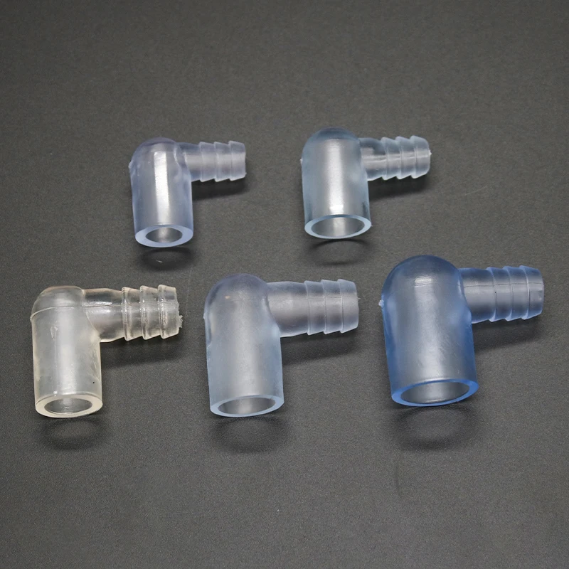 Plastic Pipe Fitting L Shape PVC 2 Ways Hose Barbed Tube Connector 90 Degree Tube Joint Elbow Angle Pipe Adapter