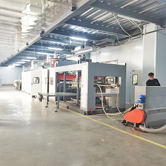 KELI Automatic Vacuum forming and cutting Machine for making PS Foam Disposable Fast food Boxes