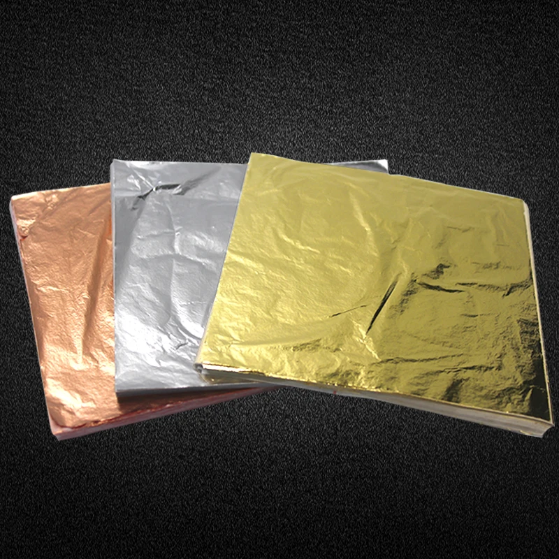 14/16cm Chinese Genuine Copper foil Color #2.0 for Decorating Wallpaper Imitation Gold Leaf Foil Sheets