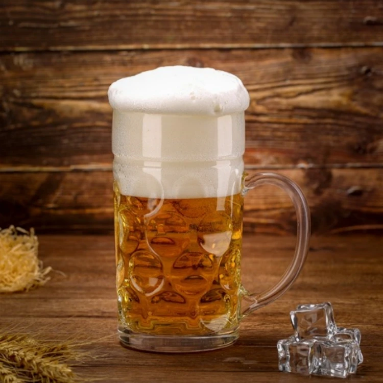 Wholesale Customize Logo Beer glass mug beer glass cup with handle