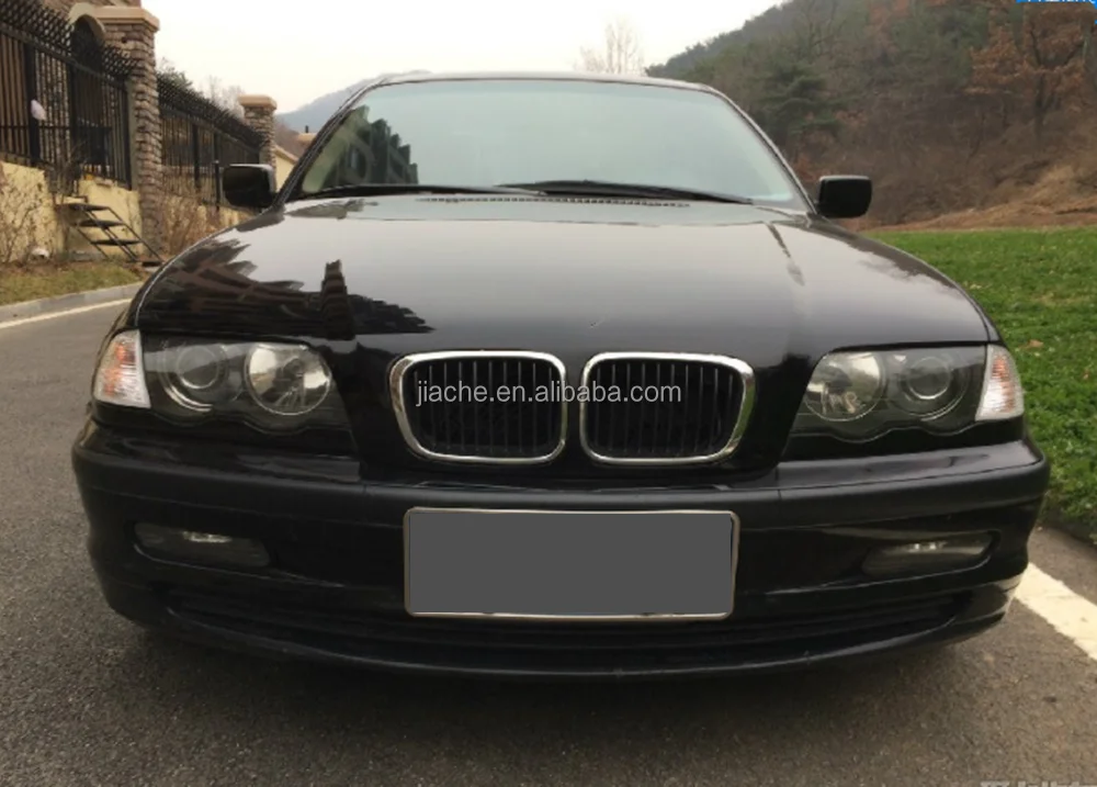 Front Kidney Double Slat Grill Mesh Grille Frame Covers For BMW 3 Series E46 4 Door 2Door Coupe 318I 320I 325I 330I 1998-2005