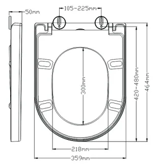 INTOP best  price Popular ceramic black toilet seat bathroom  Standard UF toilet seat