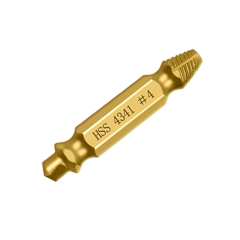 Hot sale 5 Pcs 4341 Titanium Plated Damaged Broken Head Screw Extractor Set