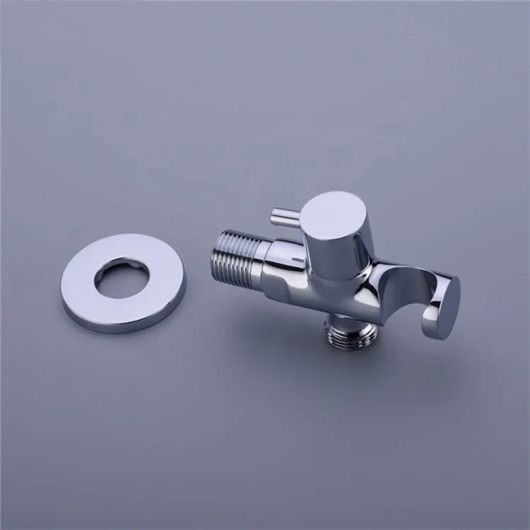Brass Wall Mounted Hand Held Holder Shower Bracket & Hose Connector Wall Elbow Unit Spout Water Inlet Angle Valve Brass Holder