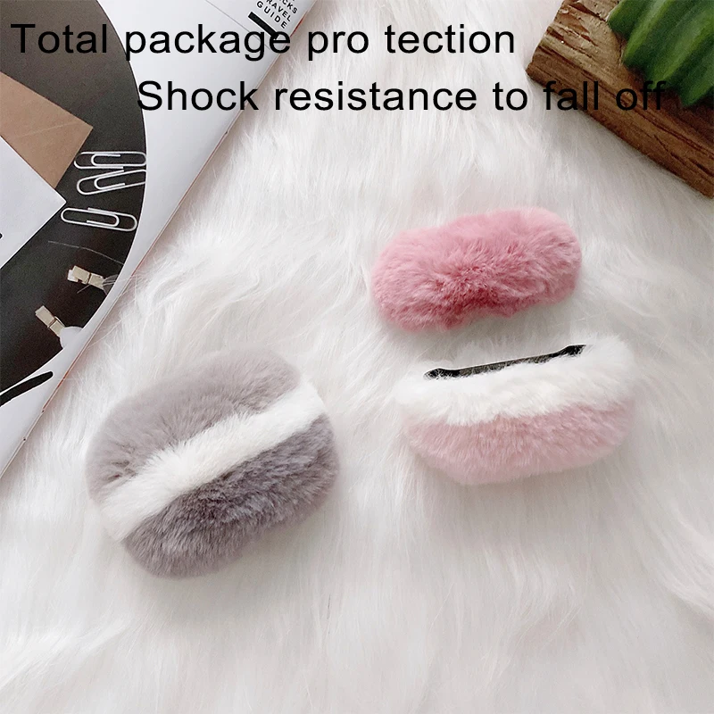  Плюшевый чехол BOORUI kawaii для air pods pro роскошный модный защитный наушников airpods 1 2