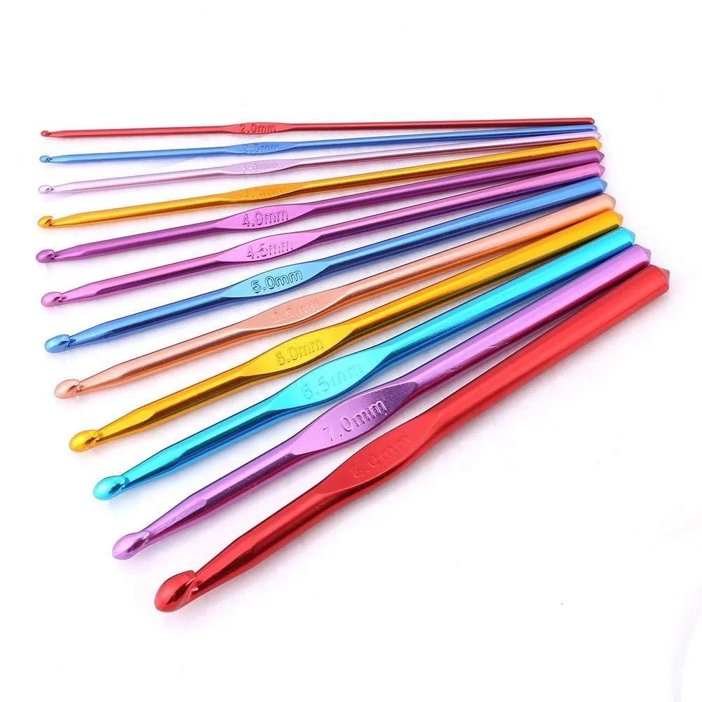 
Hot Sale & Various Sizes Chinese High Quality 14PCS Set OPP Bag Crochet Hook Knitting Needle Head Big Hook Crochet 