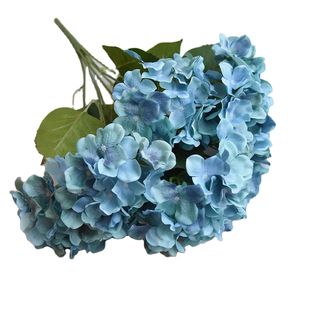 Factory Supply Artificial Flowers 3D printing  real touch artificial hydrangea for Wedding Home Decor