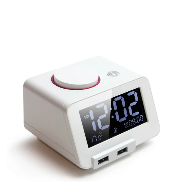 hotel portable Speaker With clock USB Ports Blue tooth speaker LED Digital Alarm Clock Home Decoration Snooze Table speakers
