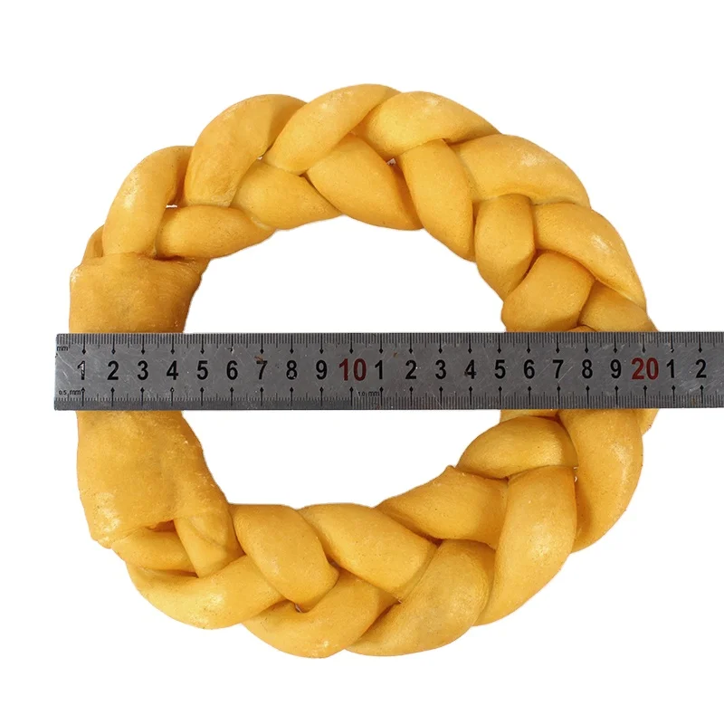 Rawhide Natural Dog Bone Donut Wrapped by Beef Best Beef Jerky Cat Dog Food Treats 100% Pet Food Snacks Company