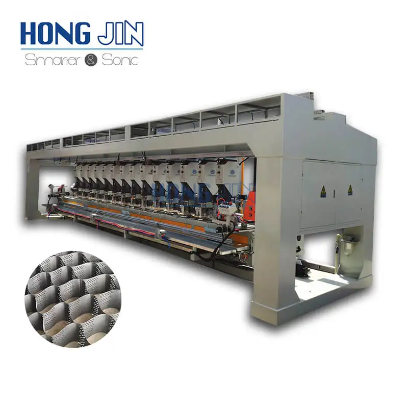 Geocell производственная линия HDPE Сварочный аппарат и двухшнековый экструдер PE punch machine Заводские ультразвуковые запасные части