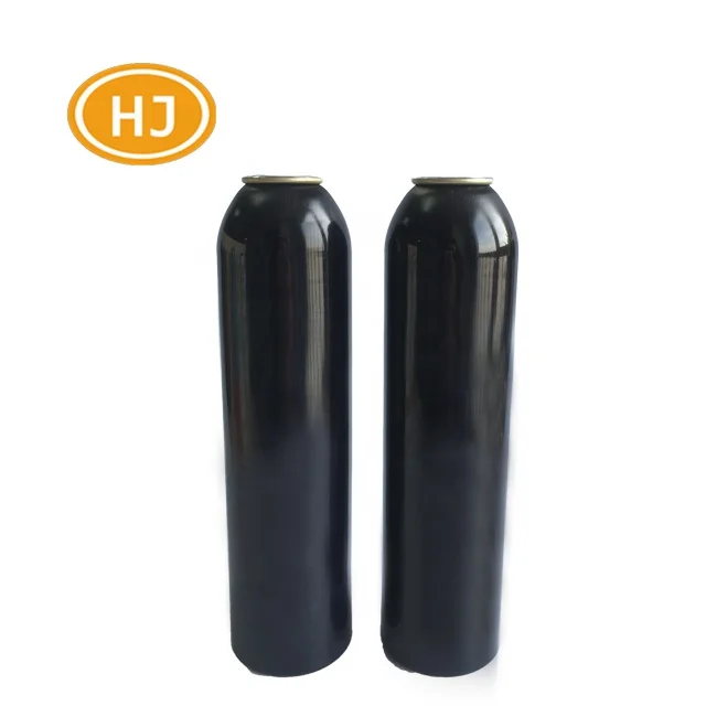 
50/100/150/200/250/500 ml Black Color Empty Custom Packaging Container Aerosol Actuator Aluminium Spray Empty Deodorant Bottles 