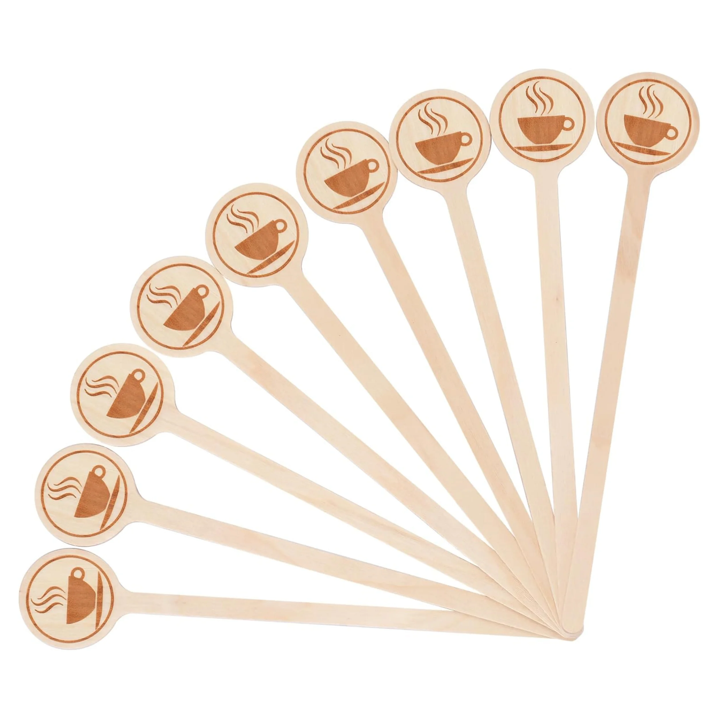 Free Sample Wooden Coffee Stirrers 5.9 Inch Stir Sticks with Round End Biodegradable Cafe Wood for Beverage