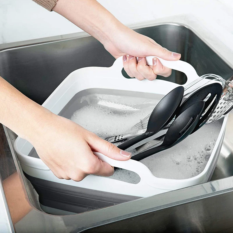 Hanser PD-114Z Portable Folding Basin Household Bathroom Foldable Washbasin Outdoor  Water Container Picnic Travel Camping Basin