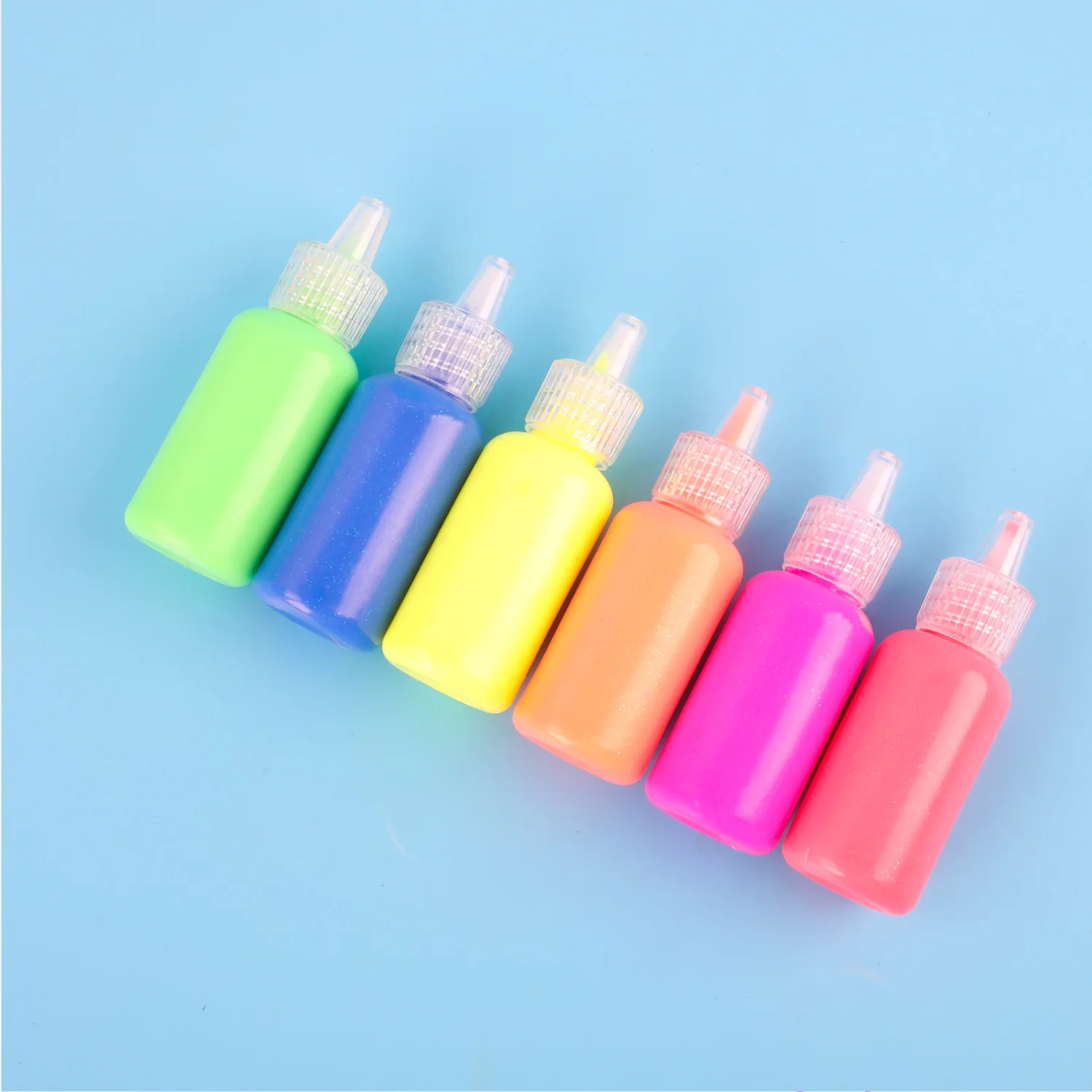 6 Color 22 ML Glowing In The Dark Fabric Paint For Shoes 3D Paint Set