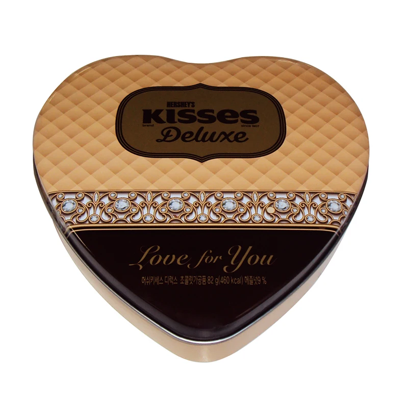 Multiple Colored Chocolate Tin Box Wholesale Love Heart Tin Box  Tin Gift Boxes Container for Chocolates