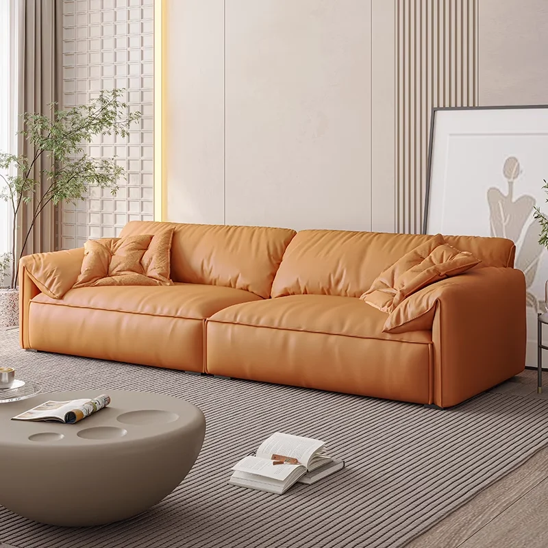 Wide Convertible Technology Leather  Microfiber 3-4 Seater Sofa Couch Living Room Furniture for Home Office CEFS036