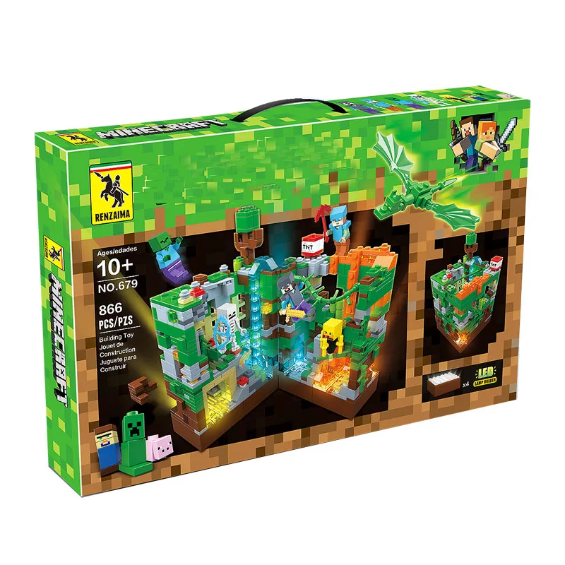 866 pcs building toys set custom build pay set featuring classic bricks figures and game accessories model blocks video game toy