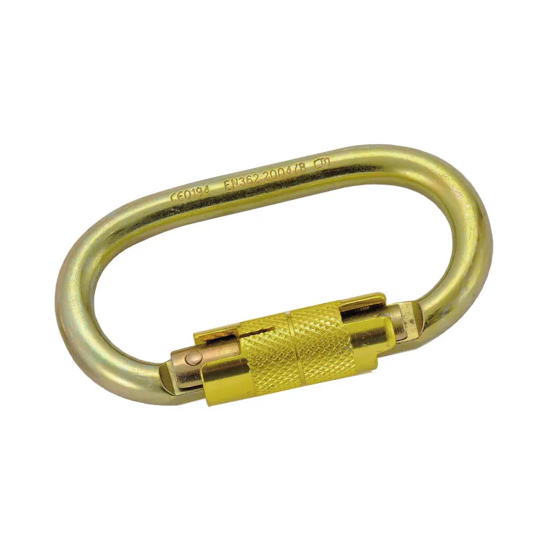 D Shape Steel Auto Locking Hook For Lock Climbing