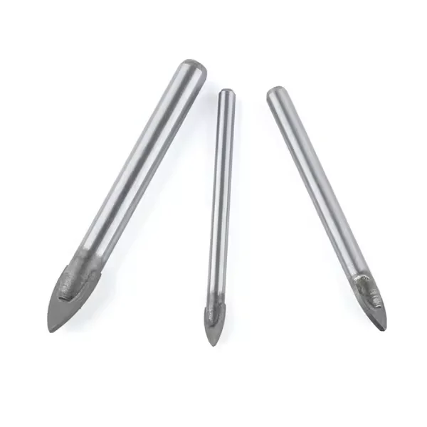 YG8/6 Sand Blasted Straight Shank Single Carbide Tip Glass Drill Bit for Glass Ceramic Porcelain Tile Drilling
