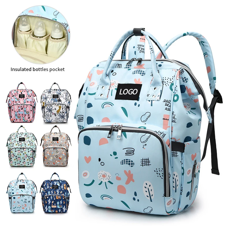 Custom new Usb luxury foldable travel women cute portable organizer mommy nappy baby care wet bags backpack maternity diaper bag