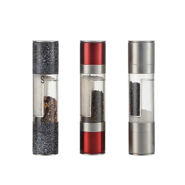 stainless Steel 2 in 1 Spice Grinder Manual Salt and Pepper Mill