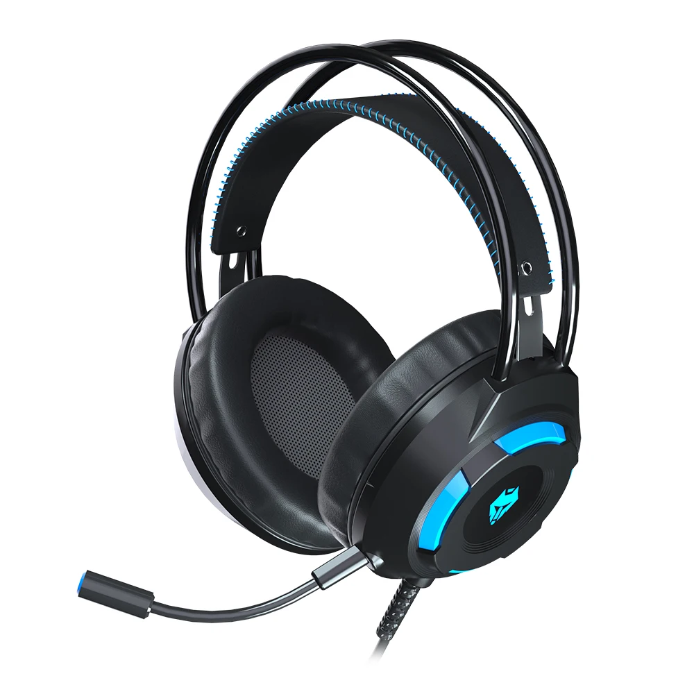 Проводная игровая гарнитура для PS5 PS4 ПК игровые Накладные наушники с шумоподавлением и
